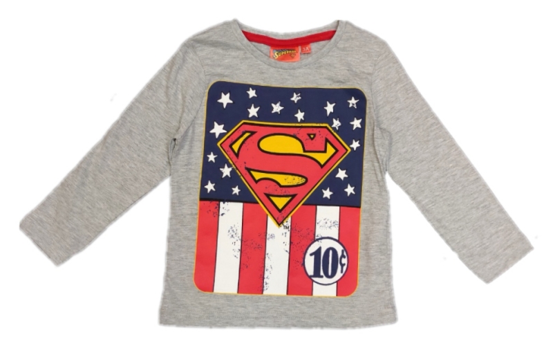 Superman Jungen Langarmshirt grau "10C"